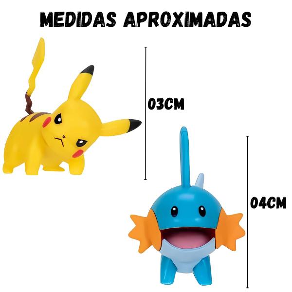 Imagem de Boneco Figura de Batalha Pikachu Mudkip Pokémon 003422 Sunny