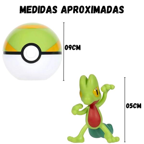 Imagem de Boneco Figura Pokémon Treecko C/ Nest Pokebola 003427 Sunny 