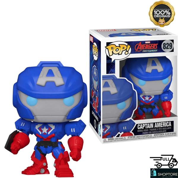 Imagem de Boneco Funko Pop Capitão América Mech Azul