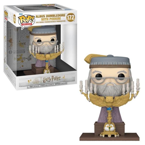 Imagem de Boneco Funko POP! Deluxe Harry Potter Dumbledore With Podium