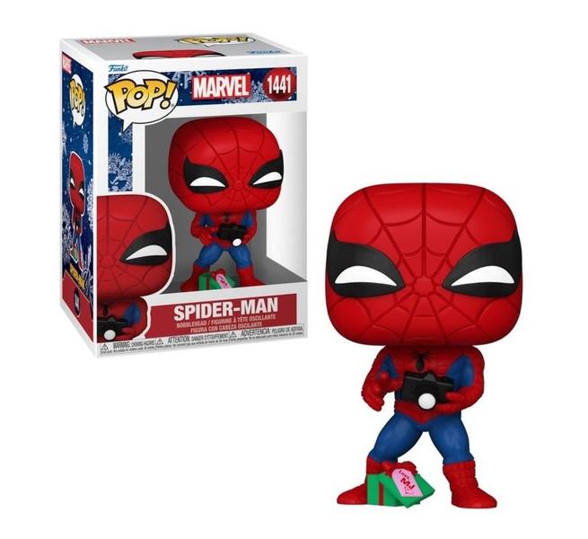 Imagem de Boneco Funko Pop Marvel Homem-Aranha com Presente de Natal