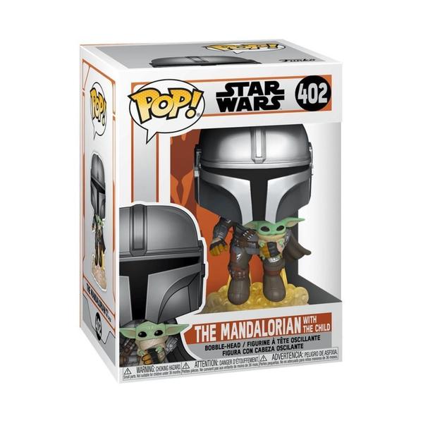 Imagem de Boneco Funko Pop Sw The Mandalorian Flying With Jet Pack