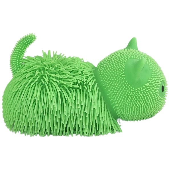 Imagem de Boneco Gatinho Estica e Aperta Anti Stress Luz Brilhante Divertido Verde - Castela