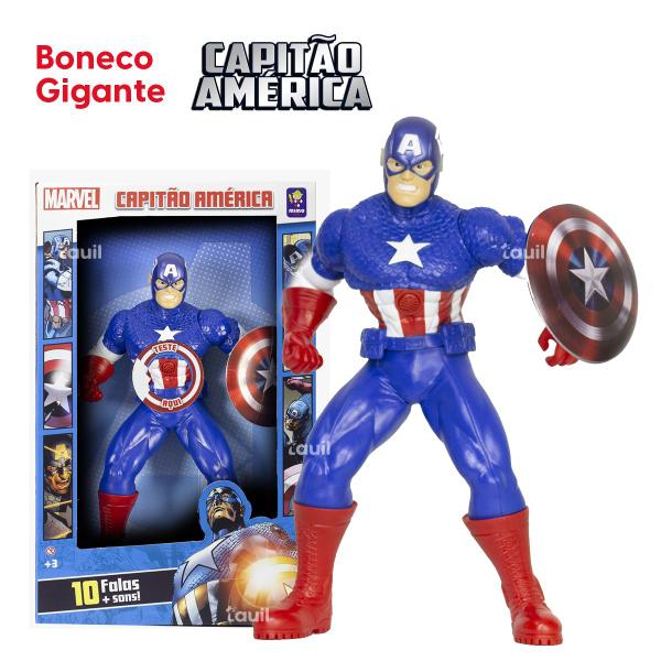 Imagem de Boneco Gigante Capitão América Marvel 10 Sons MimoToys 45cm