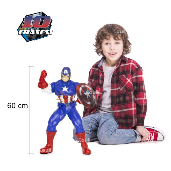 Imagem de Boneco Gigante Capitão América Marvel 10 Sons MimoToys 45cm