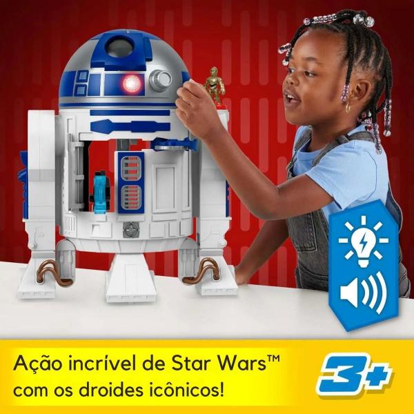 Imagem de Boneco Gigante Star Wars R2D2 Som e Luz Imaginext