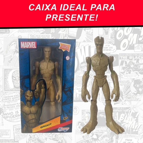 Imagem de Boneco Groot Marvel Brinquedo Vingadores Articulado Grande