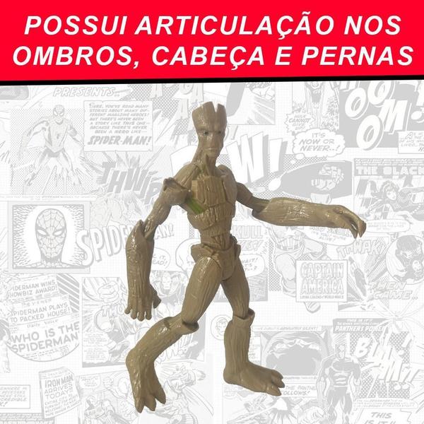 Imagem de Boneco Groot Marvel Brinquedo Vingadores Articulado Grande