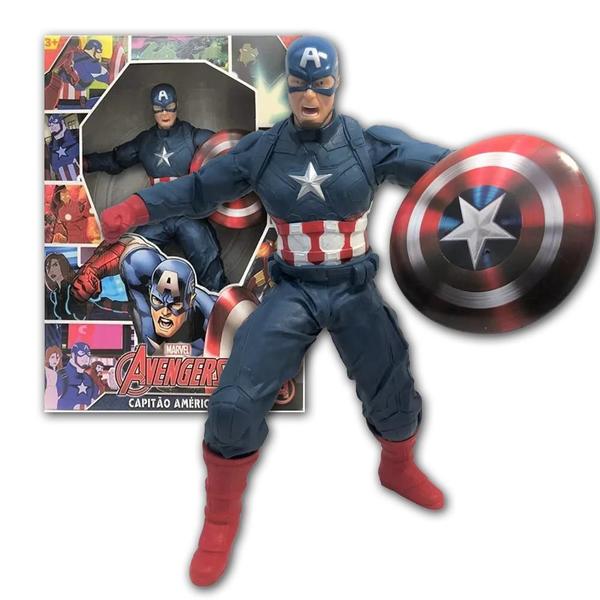 Imagem de Boneco Heróis Marvel Figura De Ação Gigante Articulado Capit