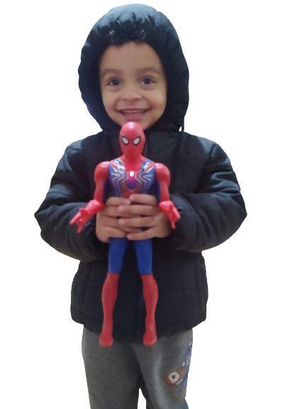 Imagem de Boneco Homem Aranha 30cm Grande Articulável C/ Luz e Som