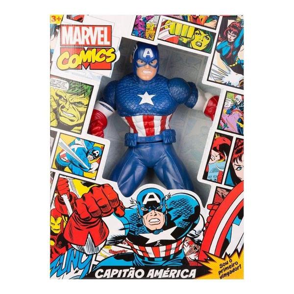 Imagem de Boneco Homem Capitão America Comics Mimo 45 Cm Articulado