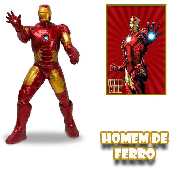 Imagem de Boneco Homem de Ferro Marvel Figura Ação Gigante Articulado