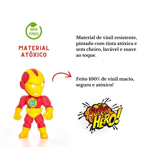 Imagem de Boneco Homem De Ferro Steel Man Funko 17cm Em Vinil P/ Colecionar Super Herói - Puff Toys