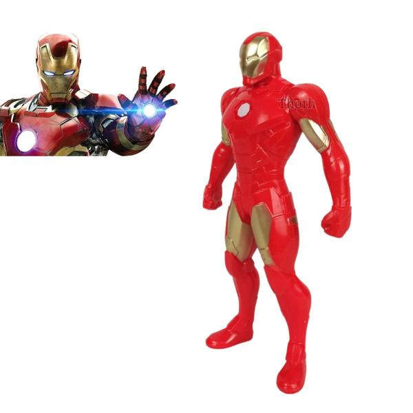 Imagem de Boneco Homem de Ferro Vingadores Grande Coleção  Super Heróis Brinquedos Semi Articulados