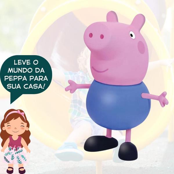 Imagem de Boneco Infantil Vinil Personagem George Peppa Pig 13cm