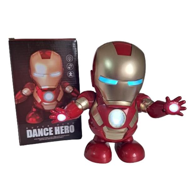 Imagem de Boneco Iron Man Dance Hero Música e Luzes Deslumbrantes