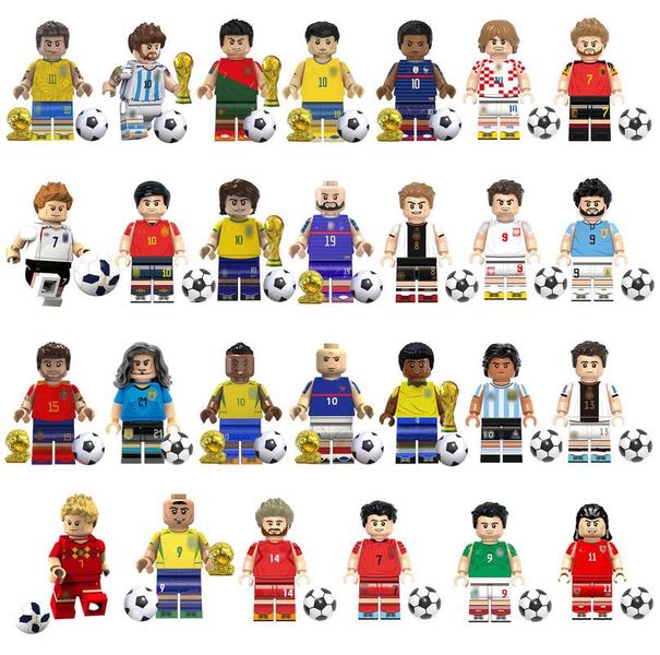 Boneco jogador futebol bloco de montar escolha Imagem de Boneco jogador futebol bloco de montar escolha