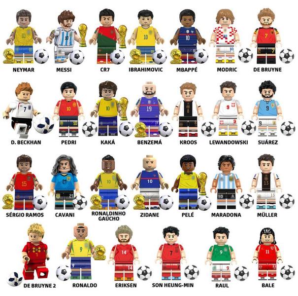 Boneco jogador futebol bloco de montar escolha Imagem de Boneco jogador futebol bloco de montar escolha