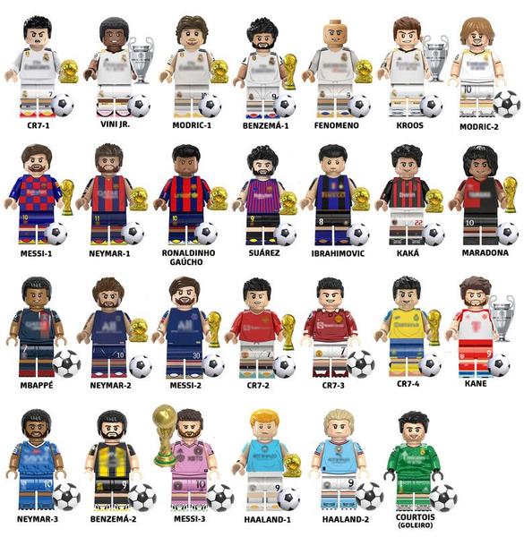 Boneco jogador futebol blocos de montar escolha - BLOCO DE MONTAR Imagem de Boneco jogador futebol blocos de montar escolha