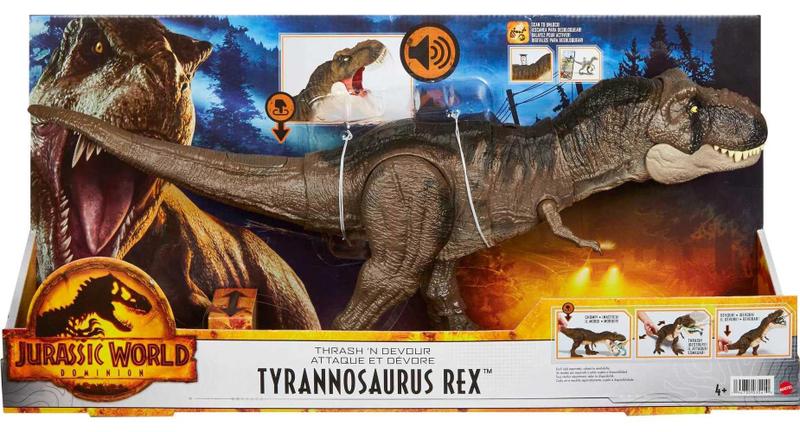 Imagem de Boneco Jurassic World Dominion Tyrannosaurus Rex Dinosaur com Sons e Movimentos +4 anos 