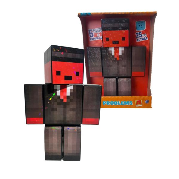 Imagem de Boneco kadu colecionável 25cm turma do problems minecraft