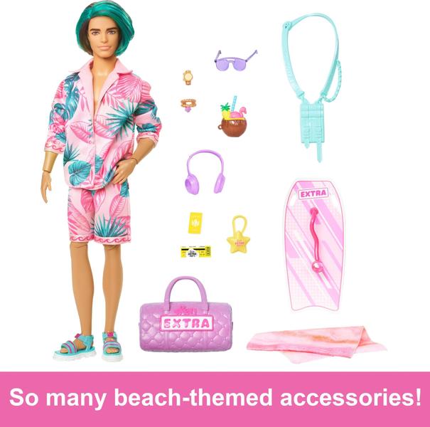 Imagem de Boneco Ken da Barbie Moda Praia com Acessórios