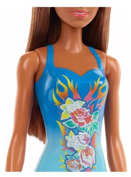 Boneco Ken Praia + Barbie Praia Morena Maiô Azul Mattel Imagem de Boneco Ken Praia + Barbie Praia Morena Maiô Azul Mattel