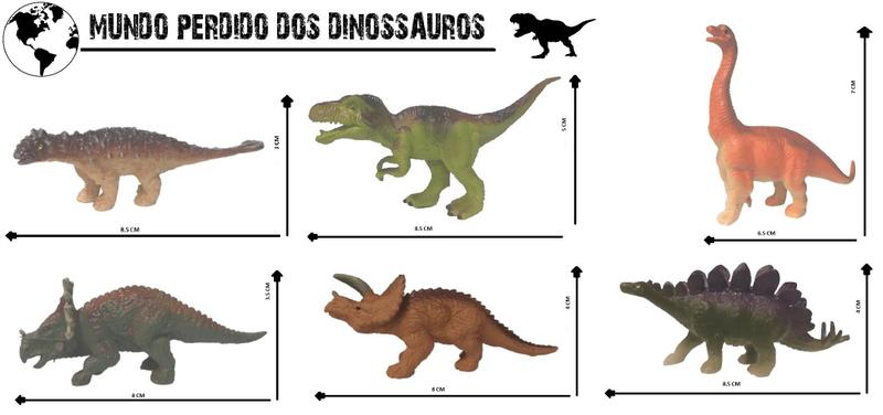 Imagem de Boneco - Kit Mundo Perdido dos Dinossauros 6 dinos - VD TERRACO