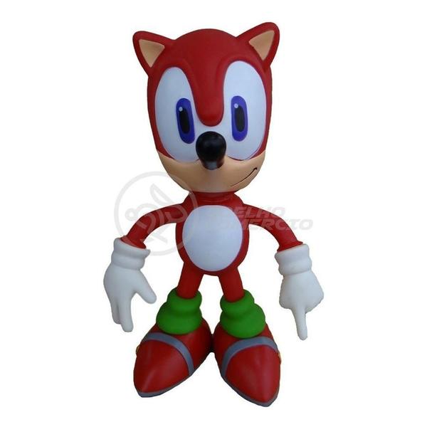 Boneco Knuckles The Echidna Grande Super Size 23Cm - Sonic - TIKTOYS Imagem de Boneco Knuckles The Echidna Grande Super Size 23Cm - Sonic