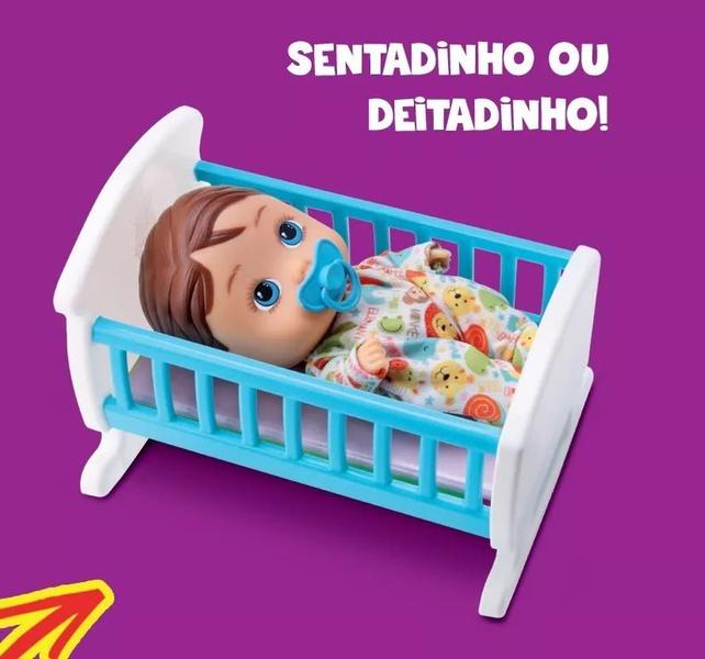 Imagem de Boneco Little Dolls Bercinho Menino Com Chupeta - Divertoys