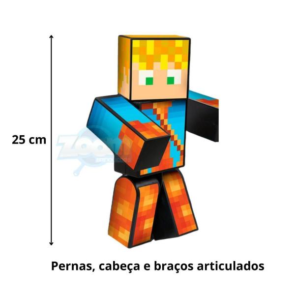 Boneco Lopers Youtuber Minecraft - 25Cm - Algazarra Imagem de Boneco Lopers Youtuber Minecraft - 25Cm