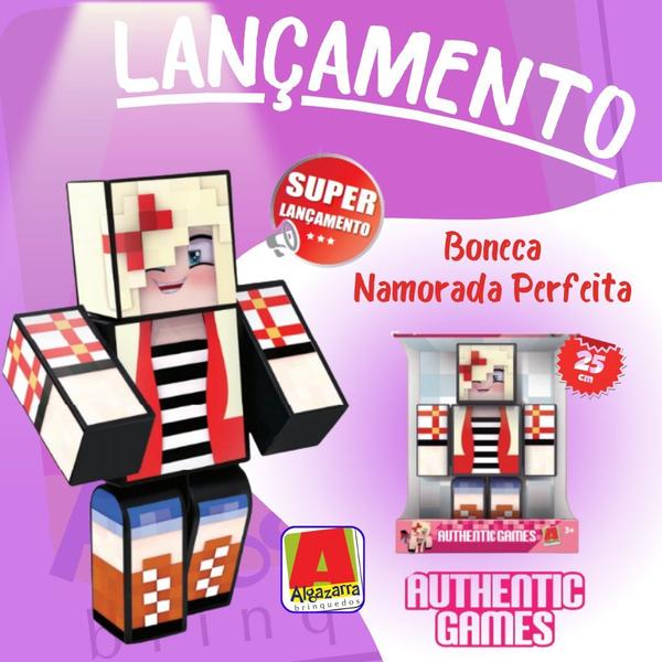 Boneco Lydia Authentic Games Streamers 25cm Articulado - Algazarra Brinquedos Imagem de Boneco Lydia Authentic Games Streamers 25cm Articulado