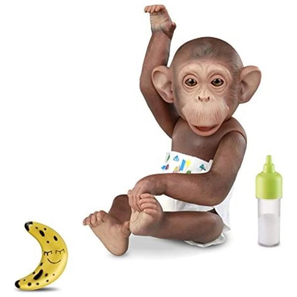 Imagem de Boneco Macaco Realista Com Fralda Little Caco Macaquinho Vinil Omg Kids Marrom