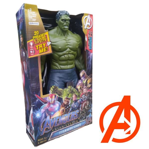 Imagem de Boneco Marvel Incrível Hulk 30cm C/ Luz e Som - Articulável
