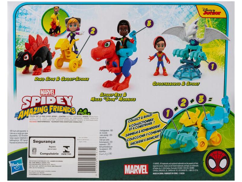 Boneco Marvel Spidey e Seus Amigos Espetaculares - Dino-Webs Ghostasaurus & Spidey Hasbro Imagem de Boneco Marvel Spidey e Seus Amigos Espetaculares