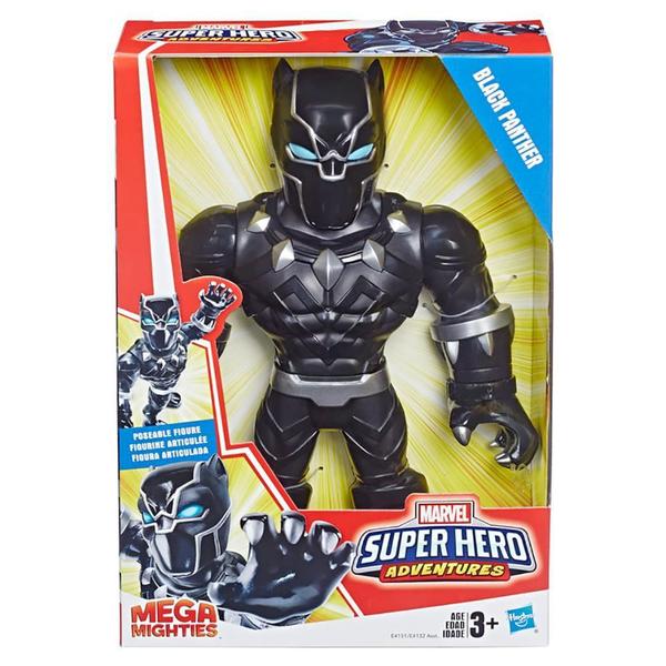 Imagem de Boneco Marvel Super Hero Adventures Mega Mighties Pantera Negra E4151 - Hasbro