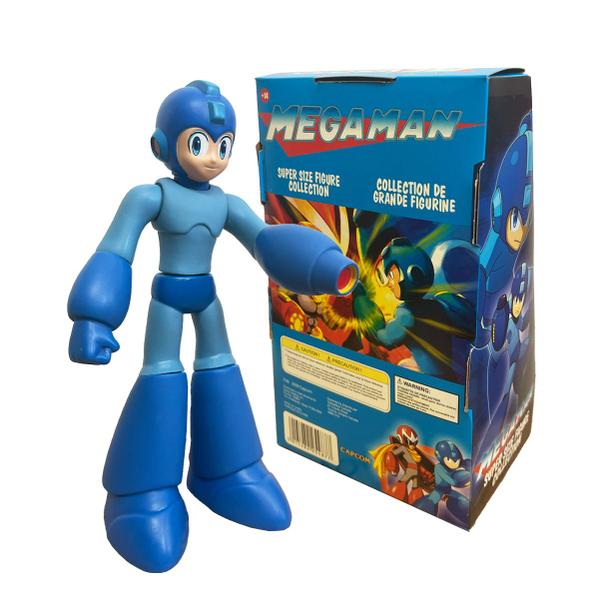 Imagem de Boneco Mega Man Grande Articulado Action Figure Vinil Caixa