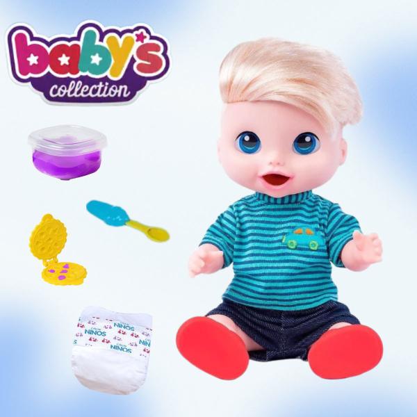 Imagem de Boneco Menino Comidinha Babys ColLection Come Faz Caquinha