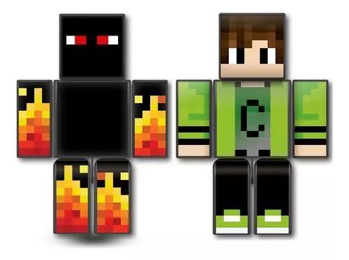 Imagem de Boneco Minecraft Kit Youtubers Cadres E Athos 25cm kit 2un