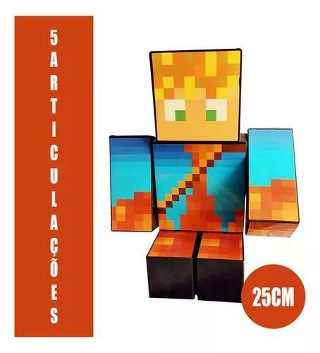 Imagem de Boneco Minecraft Lopers Skin Youtuber Gamer Médio 25cm