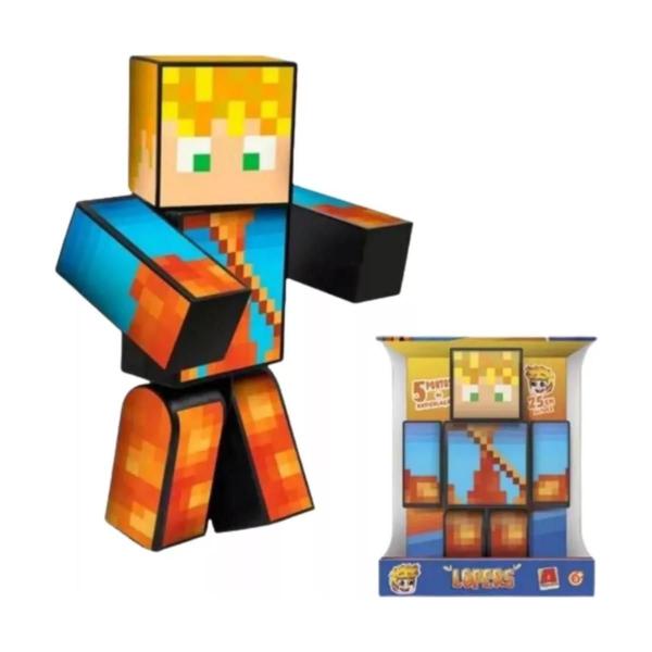 Imagem de Boneco Minecraft Lopers Youtuber 25Cm - Algazarra