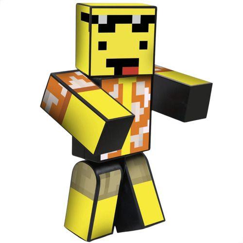 Imagem de Boneco Minecraft Mel Problems Streamer 25 Cm Algazarra