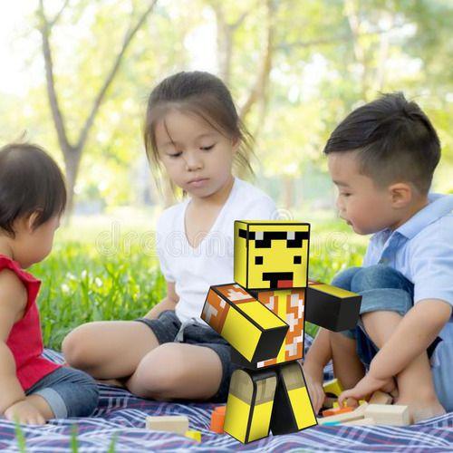 Imagem de Boneco Minecraft Mel Problems Streamer 25 Cm Algazarra