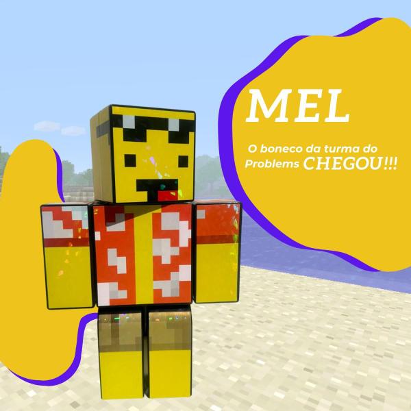 Imagem de Boneco minecraft mel streamer 25cm youtuber gamer articulado