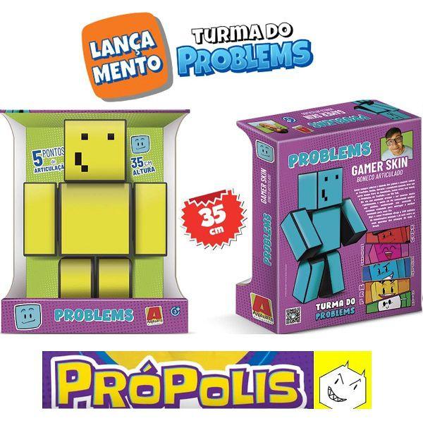 Imagem de Boneco Minecraft Própolis Problems Youtuber Grande 35CM