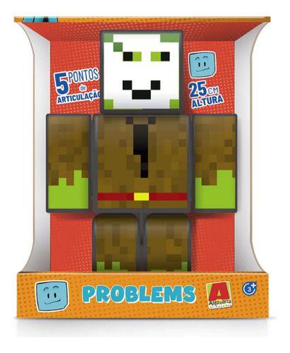 Imagem de Boneco Minecraft Stick 25 Cm Algazarra Turma Do Problems