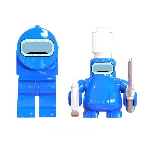 Imagem de Boneco Minifigure Blocos De Montar Among Us Blue