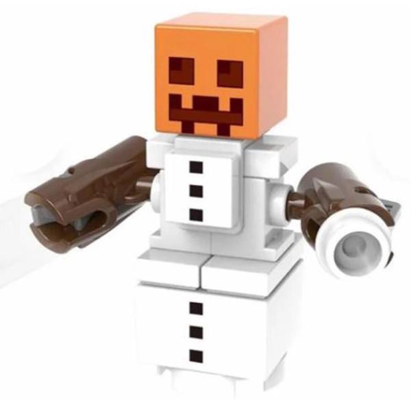 Imagem de Boneco Minifigure Blocos De Montar Golem De Neve Minecraft