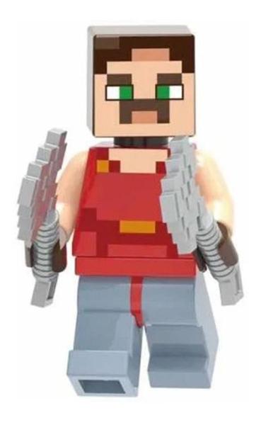 Imagem de Boneco Minifigure Blocos De Montar Hal Minecraft