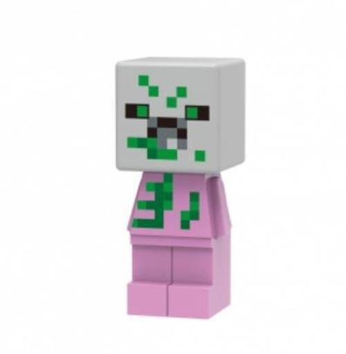 Imagem de Boneco Minifigure Blocos De Montar Minecraft Baby Zombie Pln